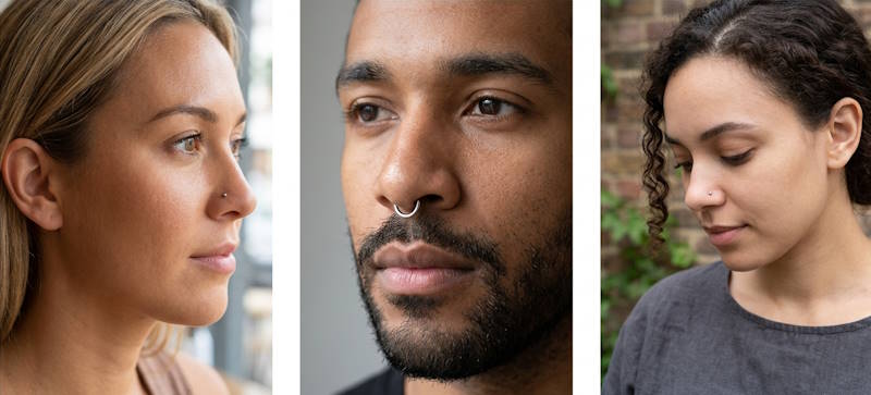 Piercing in der Nase - 3 Varianten