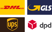 Murostar ships with: DHL, GLS, DPD und UPS