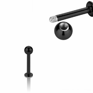 Black Steel - Labret 1,2 mm - 10 mm - 4 mm