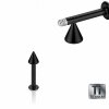 1.6 mm - 8 mm - 4 mm - Titane noir - Labret - Embouts