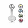 1,2 mm - 8 mm - CC - Crystal Clear/ Kristallklar - ETFE - Labret - Kristall - Stahl Push-In System