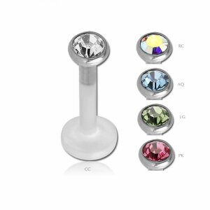 ETFE - Labret - crystal - Steel Push-In System 1,2 mm - 8...