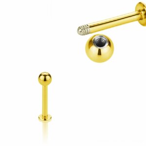 1,2 mm - 6 mm - 3 mm - Gold Steel - Labret