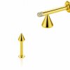 1,2 mm - 8 mm - 3 mm - Gold Steel - Labret - Spitze
