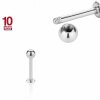 1,2 mm - 8 mm - 3 mm - Stahl - Labret - 10er Pack