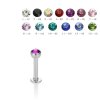 1,2 mm - 3 mm - RC - Rainbow Colour/ Regenbogen - Stahl - Labret - Kristall