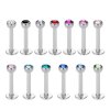 1,6 mm - 4 mm - RD - Red / Rot - Stahl - Labret - Kristall