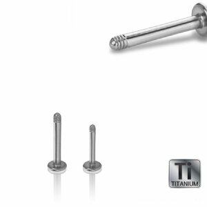 1,2 mm - 10 mm - Titan - Labret - ohne Kugel