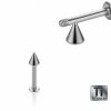 Titanium - Labret - cone 1,2 mm - 10 mm - 4 mm
