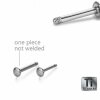 Titanium - Labret - without ball - round back 1,2 mm - 6 mm