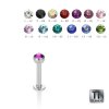 Titanium - Labret - crystal 1,2 mm - 2,5 mm - BZ