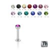 1,2 mm - 2,5 mm - LG - Light Green/ Hell Grün - Titan - Labret - Kristall