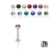 1,2 mm - 2,5 mm - LR - Light Rose/ Hell Rosa - Titan - Labret - Kristall