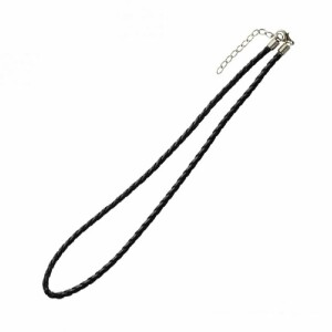 Lederimitat - Halskette - geflochten - 45 cm