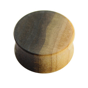 Holz - Plug - Braun gemasert - Tulip Wood - 12 mm