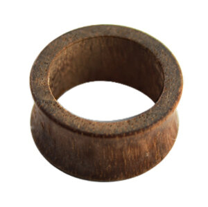 Wood - Flesh Tunnel - brown - Ami walnut Wood  6 mm