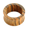 Holz - Flesh Tunnel - Hellbraun gemasert - Zebrano - 10 mm