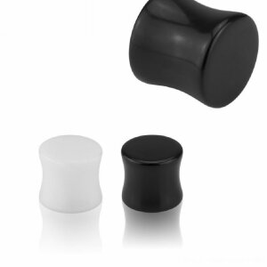 10 mm - BK - Black/ Schwarz -  - Acryl - Plug