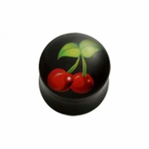 Acryl - Plug - konkav - Kirsche - 16 mm