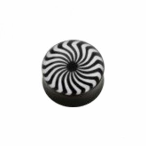 Acryl - Plug - konkav - Wirbel - 3 mm