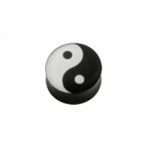 Acryl - Plug - konkav - Yin & Yang - 16 mm