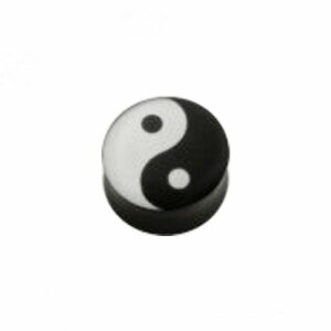 Acrylic - Plug - concave - Yin & Yang 16 mm