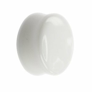 Glass - Plug - white  5 mm