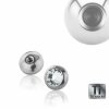 1,6 mm - 4 mm - Titane - Disque rond - Cristal