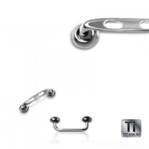 Titanium - Surface Barbell - holes& rounded Top disc...