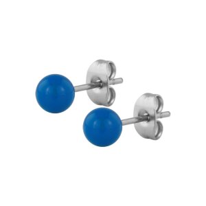 Blanc / Blanc - 8 mm - Acier - Boucles doreilles - Supernova Concept