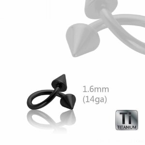 1,6 mm - 10 mm - Sort titanium - Spiral - Spidser