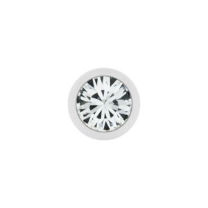 Steel - Screw ball - white - crystal - SWAROVSKI - Supernova Concept 3 mm - BZ