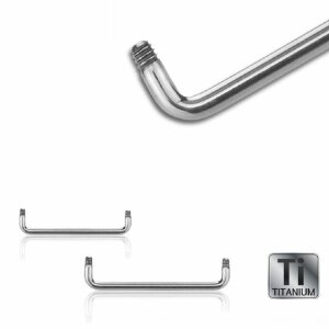 1,6 mm (arc 1,5 mm) - 22 mm - Titane - Surface Barbell -...