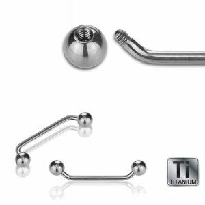 Titanium - Surface Barbell - 45° 1,2 mm - 2,5 m/L= 16...