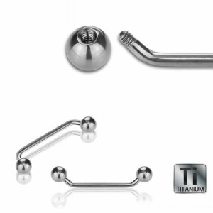 Titanium - Surface Barbell - 45° 1,6 mm - 2,5 m/L= 10...