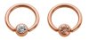 Acier rose - Anneau de serrage - Cristal 1,2 mm 12 mm 4 mm CC- Cristal clair