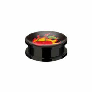Acryl - Plug - Flammende Kirsche - 6 mm