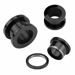 Black Steel - Tunnel - Außengewinde - 18 mm