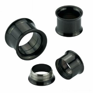 Black Steel - Tunnel - Double Flare - internal thread 10 mm