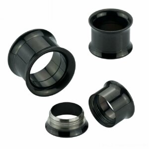Black Steel - Tunnel - Double Flare - internal thread 18 mm