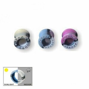 Silicone - Tunnel - crystals - colour change 4 mm -...