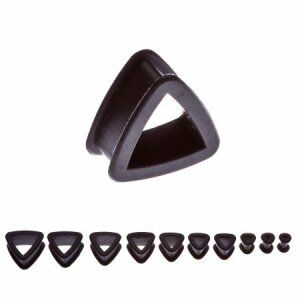 Silicone - tunnel - noir - triangle - 6 mm