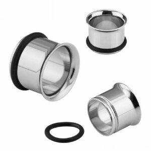 Stahl - Tunnel - Gummi - Single Flare - 6 mm