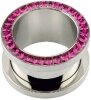 6 mm - PK - Pink - Stahl - Tunnel - Kristalle - Epoxy