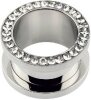 8 mm - AQ - Aigue-marine - Acier - Tunnel - Cristaux - Epoxy