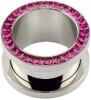 8 mm - AQ - Aigue-marine - Acier - Tunnel - Cristaux - Epoxy