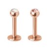 Rosegold Steel - Labret - Crystal