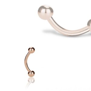 Rosegold Steel - Banane 1,2 mm 8 mm 3 mm