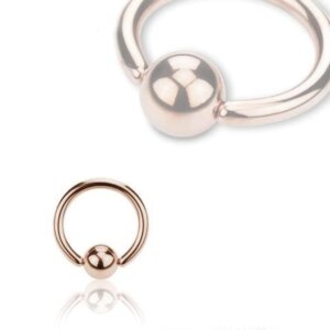 Rosegold Steel - BCR ball closure ring 1,2 mm 10 mm 3 mm