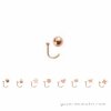 Rosegold Steel - Nasen Spirale - Motiv Stern